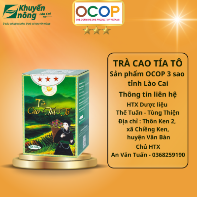 Trà cao tía tô - sản phẩm OCOP tỉnh Lào Cai