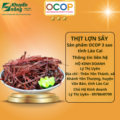 Thịt lợn sấy (500gram) - Sản phẩm OCOP tỉnh Lào Cai