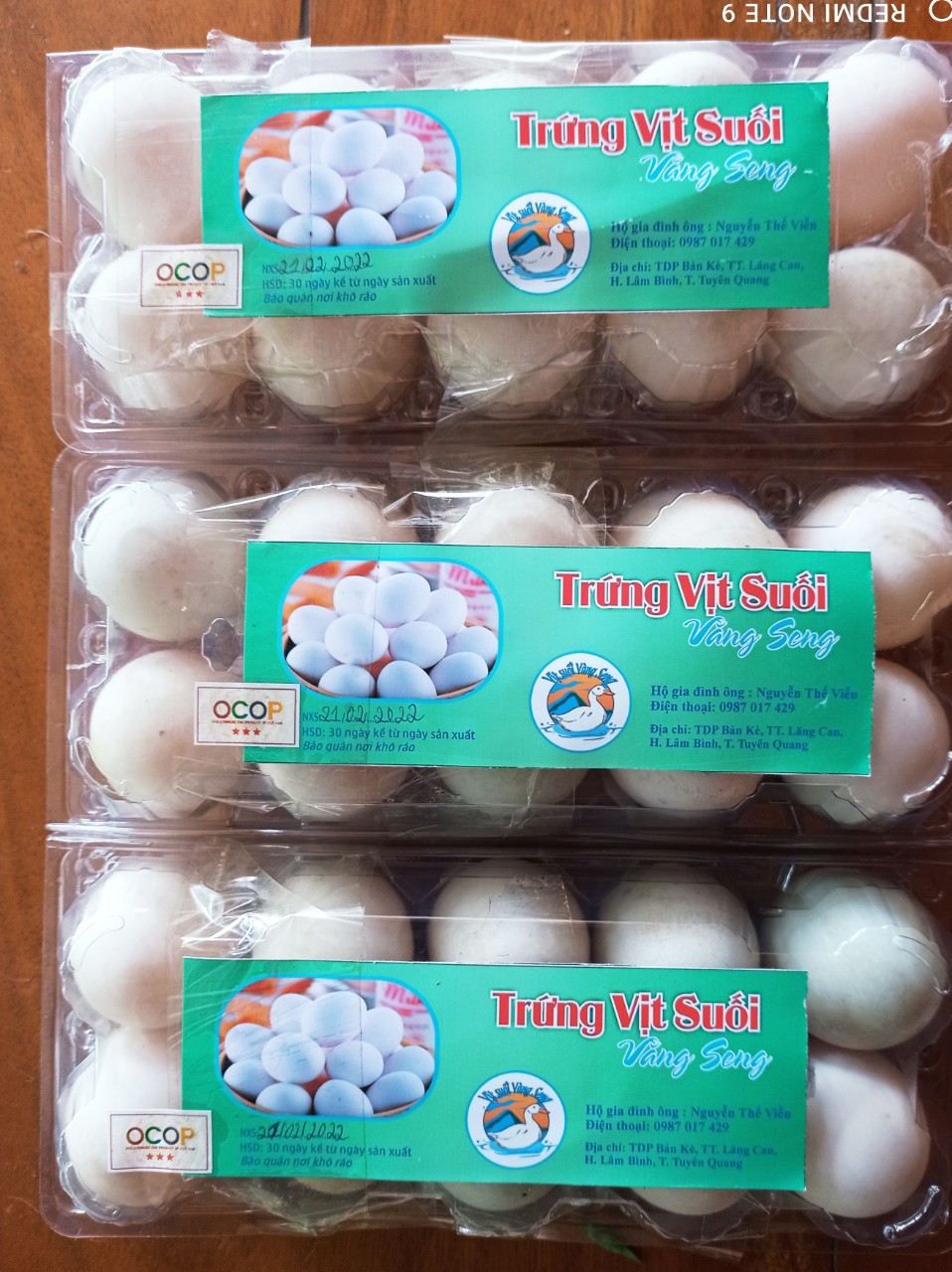 Trứng vịt suối vằng Sen (10 quả)