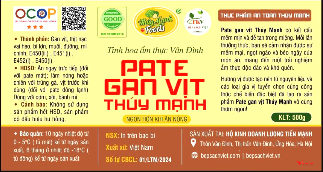 Pate gan vịt Thúy Mạnh